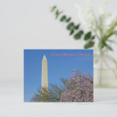 Washington Monument Cherry Blossom Festival Postcard (Standing Front)