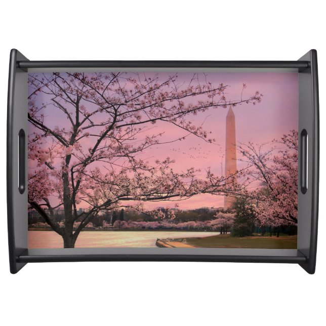 Washington Monument Cherry Blossom Festival Serving Tray (Front)