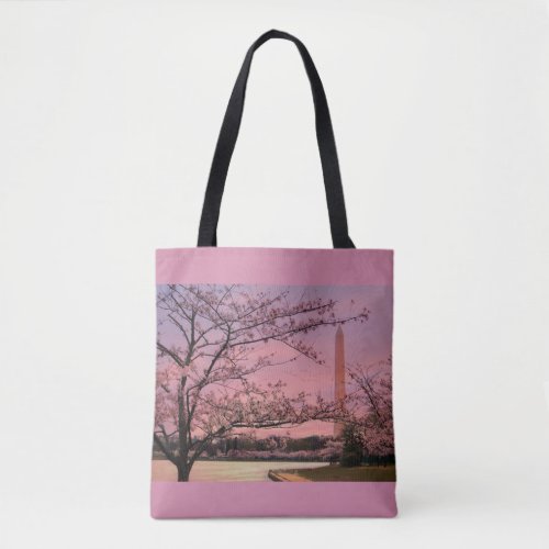 Washington Monument Cherry Blossom Festival Tote Bag