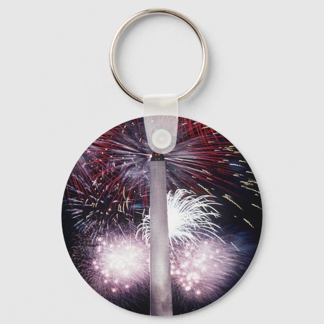 Washington Monument Fireworks Keychain (Front)