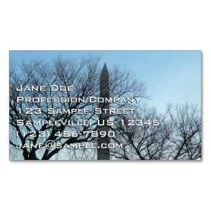 Washington Monument in Winter I Landscape Business Card Magnet