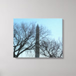 Washington Monument in Winter I Landscape Canvas Print