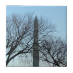 Washington Monument in Winter I Landscape Ceramic Tile
