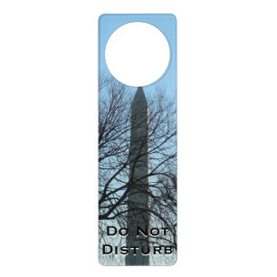 Washington Monument in Winter I Landscape Door Hanger