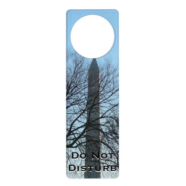 Washington Monument in Winter I Landscape Door Hanger (Front)