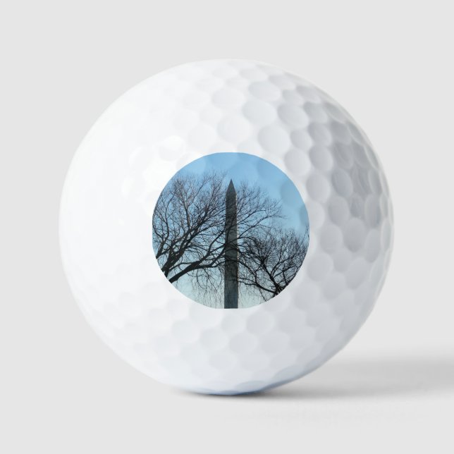 Washington Monument in Winter I Landscape Golf Balls (Front)