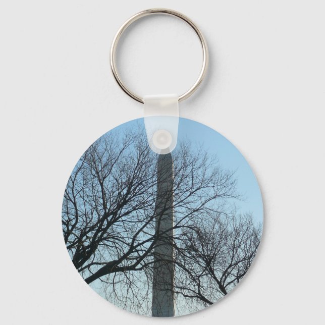 Washington Monument in Winter I Landscape Keychain (Front)