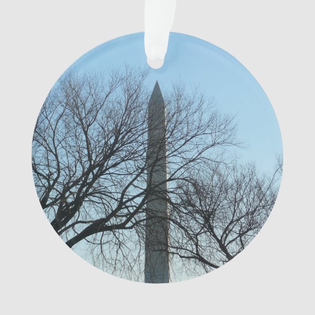 Washington Monument in Winter I Landscape Ornament (Front)