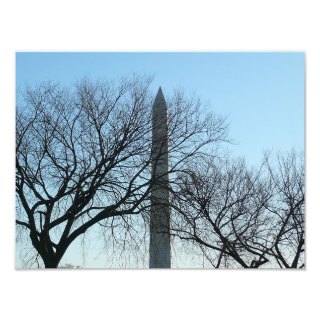 Washington Monument in Winter I Landscape Photo Print (Front)