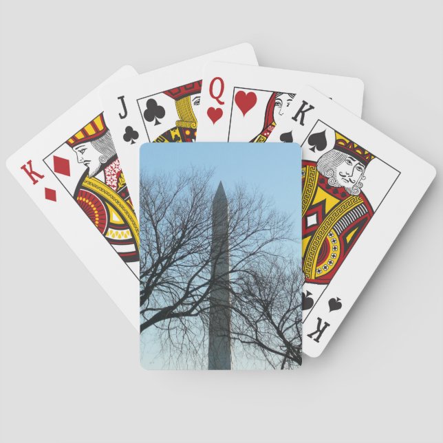 Washington Monument in Winter I Landscape Poker Cards (Back)