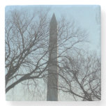 Washington Monument in Winter I Landscape Stone Coaster