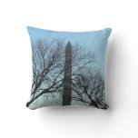 Washington Monument in Winter I Landscape Throw Pillow