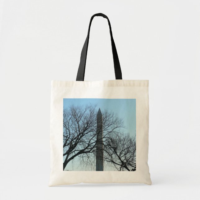 Washington Monument in Winter I Landscape Tote Bag (Front)
