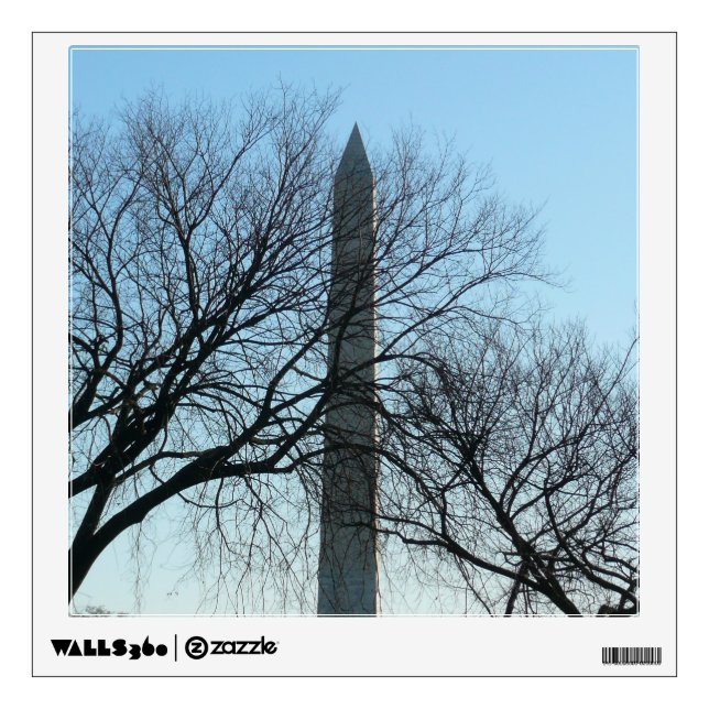 Washington Monument in Winter I Landscape Wall Sticker (Front)