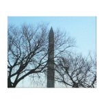 Washington Monument in Winter I Travel Photography Canvas Print