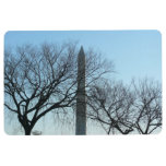 Washington Monument in Winter I Travel Photography Floor Mat