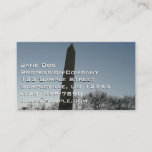 Washington Monument in Winter II Landscape Business Card