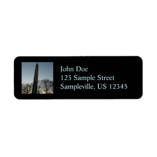 Washington Monument in Winter II Landscape Label