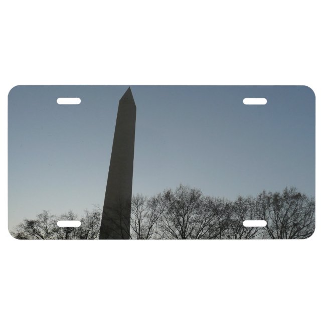 Washington Monument in Winter II Landscape License Plate (Front)