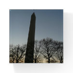 Washington Monument in Winter II Landscape Paperweight