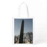 Washington Monument in Winter II Landscape Reusable Grocery Bag