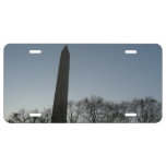 Washington Monument in Winter II License Plate
