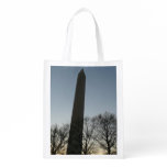 Washington Monument in Winter II Reusable Grocery Bag