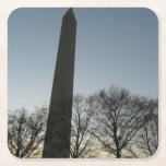 Washington Monument in Winter II Square Paper Coaster