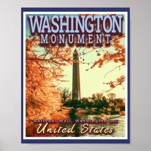 WASHINGTON MONUMENT _ NATIONAL MALL WASHINGTON DC POSTER