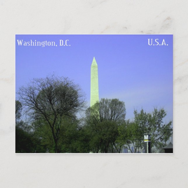 Washington Monument Postcard (Front)