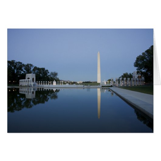 Washington Monument, Reflecting Pool, Washington Cards (Front Horizontal)