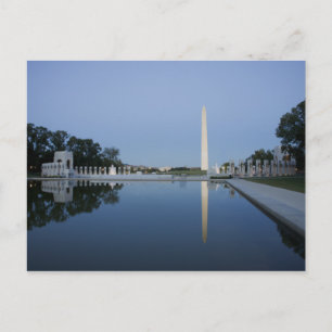 Washington Monument, Reflecting Pool, Washington Postcard
