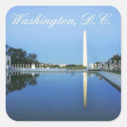 Washington Monument Reflecting Pool Washington Square Sticker