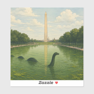 Washington Monument Reflecting Pool with Loch Ness Sticker