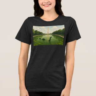 Washington Monument Reflecting Pool with Loch Ness Tri-Blend Shirt