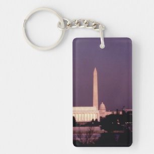 Washington Monument, the Capitol and Jefferson Keychain