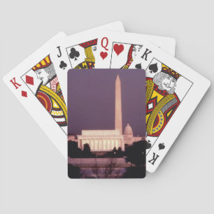 Washington Monument, the Capitol and Jefferson Poker Cards