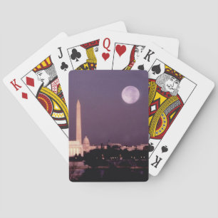 Washington Monument, the Capitol and Jefferson Poker Cards