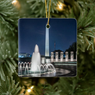 Washington Monument USA George Washington Ceramic Ornament