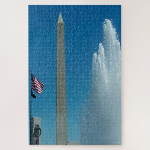 Washington Monument Water Fountain Jigsaw Puzzle