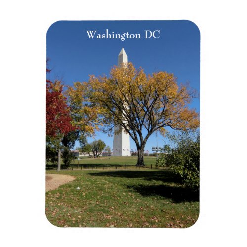 Washington Monument with Fall Color Washington DC  Magnet