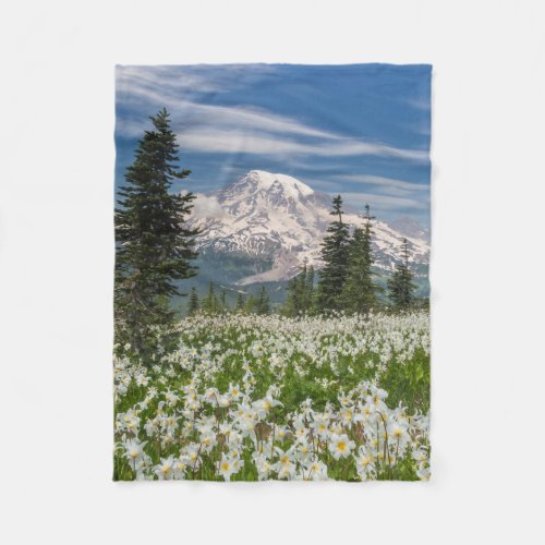 Washington Mount Rainier National Park 1 Fleece Blanket