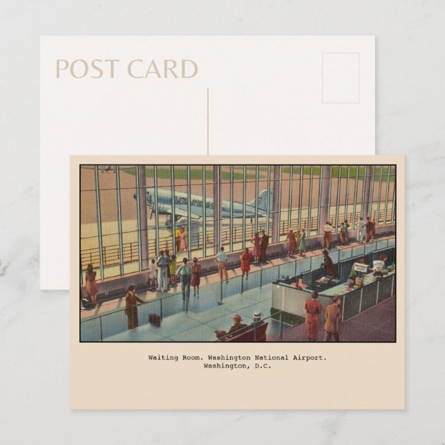 Washington National Airport Washington, D.C. Postcard (Front/Back)