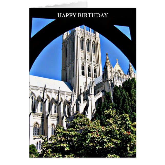 Washington National Cathedral Archway Birthday Cards (Front)
