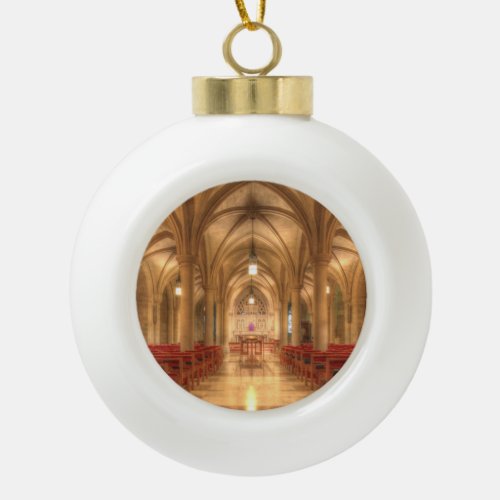 Washington National Cathedral Bethlehem Chapel Ceramic Ball Christmas Ornament