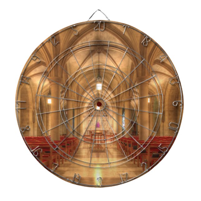 Washington National Cathedral Bethlehem Chapel Dartboard With Darts (Front)
