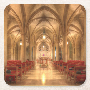 Washington National Cathedral Bethlehem Chapel Square Paper Coaster