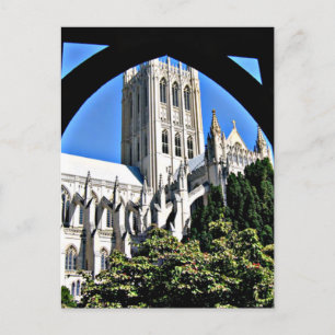 Washington National Cathedral Through Archway Postcard