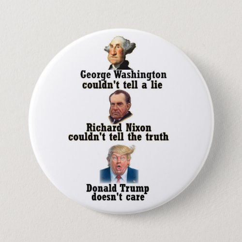 Washington Nixon and Trump Pinback Button