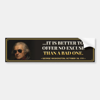Washington No Excuse Bumper Sticker